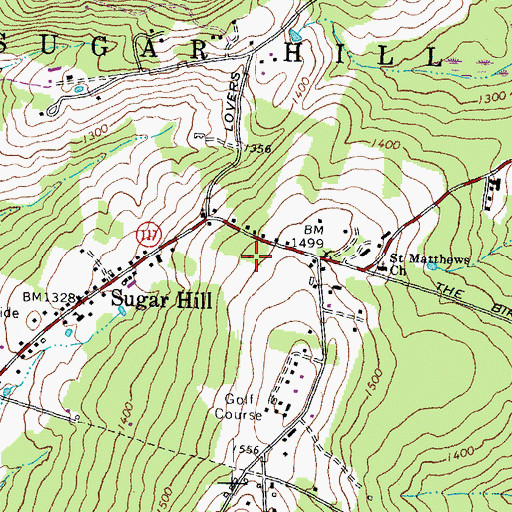 Topographic Map of Sugar Hill Fire Department, NH