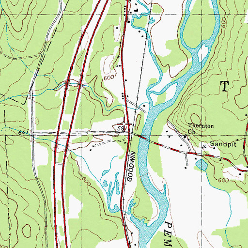 Topographic Map of Campton - Thornton Fire Department Station 2, NH