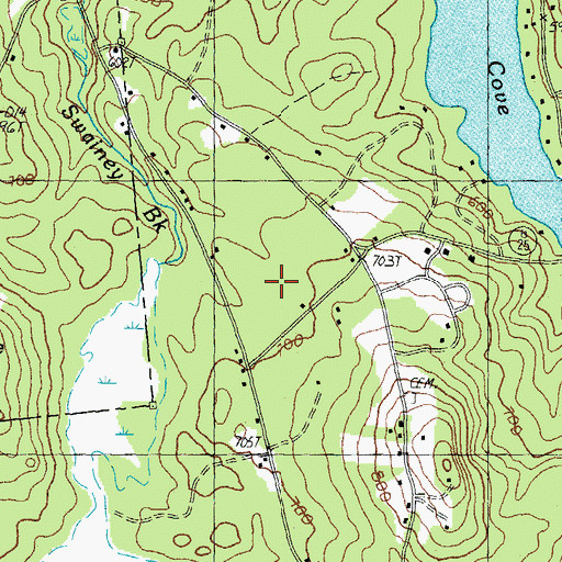 Topographic Map of Center Harbor Fire and Rescue Station 2, NH
