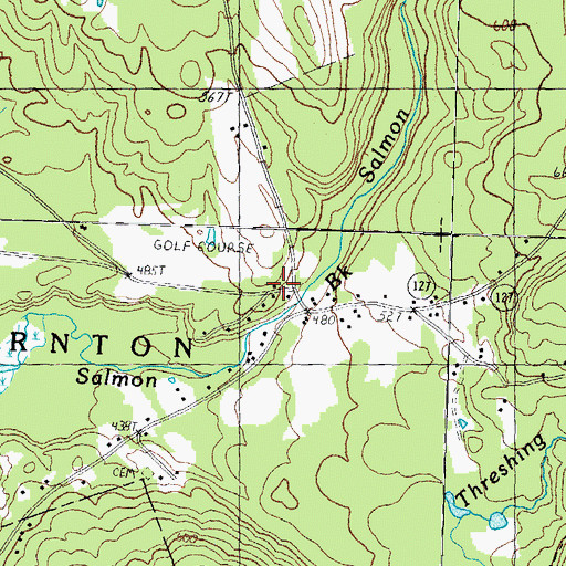 Topographic Map of Sanbornton Fire Department, Chapel Station, NH