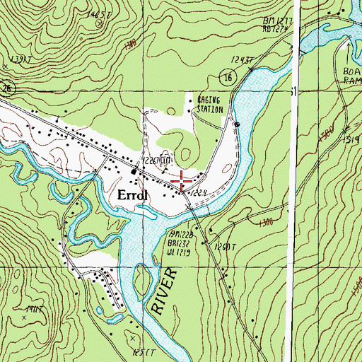 Topographic Map of Errol Fire Department, NH