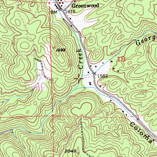 Topographic Map of Georgetown Creek, CA