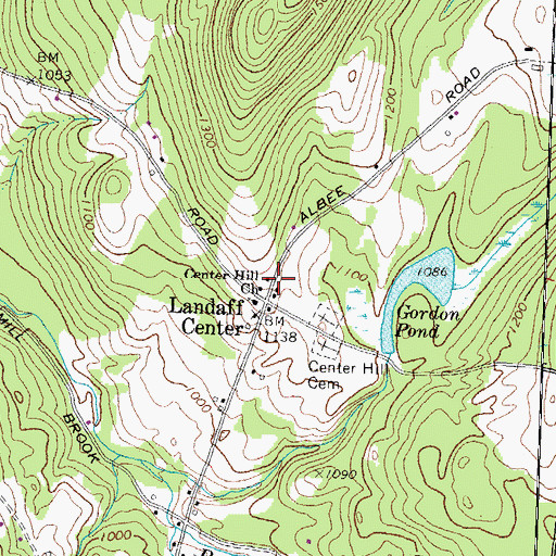 Topographic Map of Landaff Volunteer Fire Department, NH