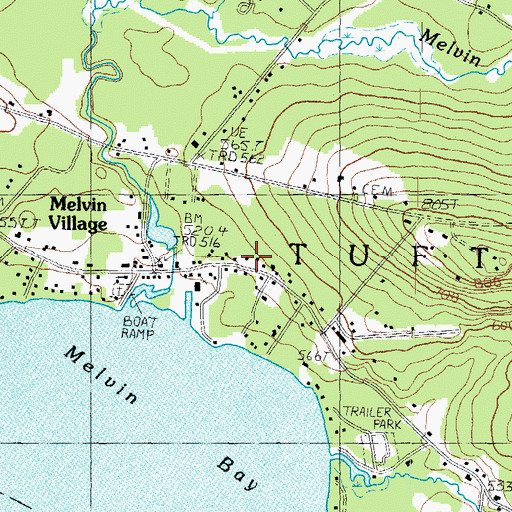 Topographic Map of Tuftonboro Fire and Rescue, Melvin Village Station, NH