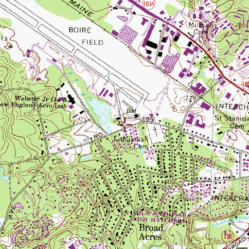 Topographic Map of Nashua Fire and Rescue Station 5, NH