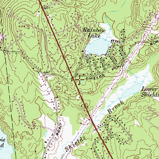 Topographic Map of Derry Fire Department Station 3 English Range Road Station, NH