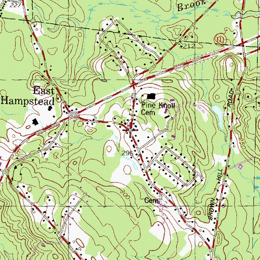 Topographic Map of Hampstead Fire Rescue East Hampstead Station, NH