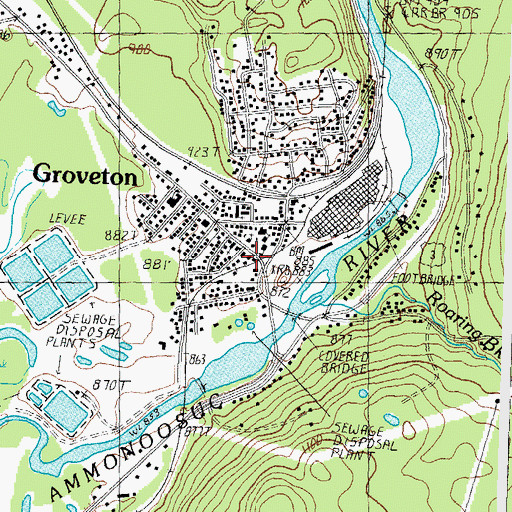 Topographic Map of Groveton Fire & Rescue, NH