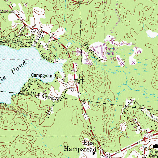 Topographic Map of Sandown Fire and Rescue Substation, NH
