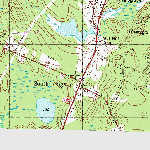Topographic Map of Kingston Fire Department Substation, NH