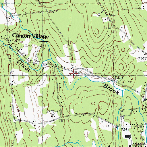Topographic Map of Antrim Fire Department Station Headquarters and Emergency Medical Services, NH