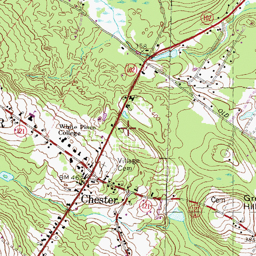 Topographic Map of Chester Fire Department, NH