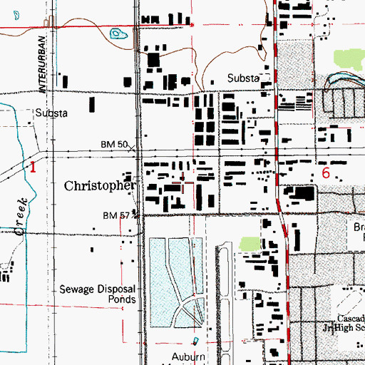 Topographic Map of Hart Industrial Parks, WA