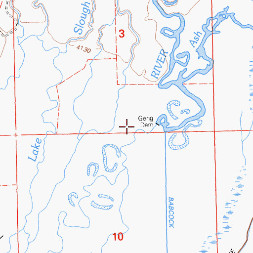 Topographic Map of Gerig Dam, CA