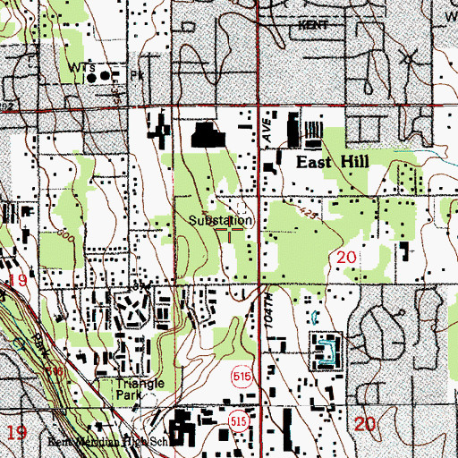 Topographic Map of Nanito's Learning Center, WA