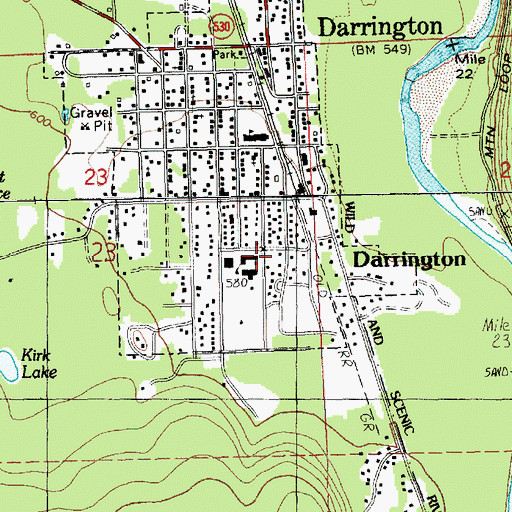 Topographic Map of Kids Place Early Learning Center, WA