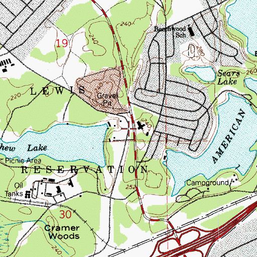 Topographic Map of Beachwood Child Development Center, WA