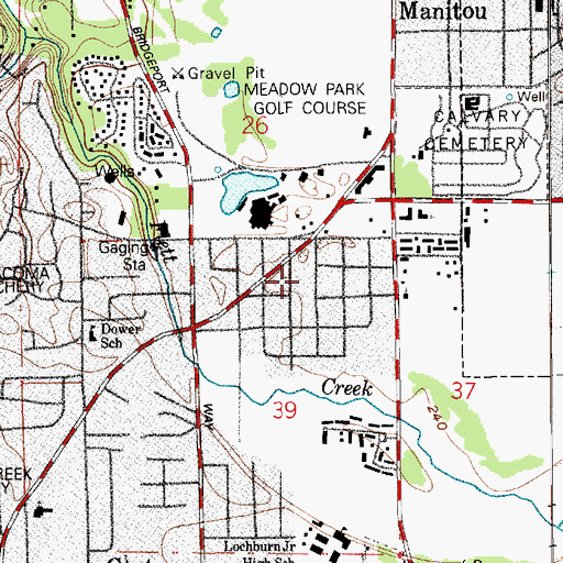 Topographic Map of Cribs to Bibs Learning Center, WA