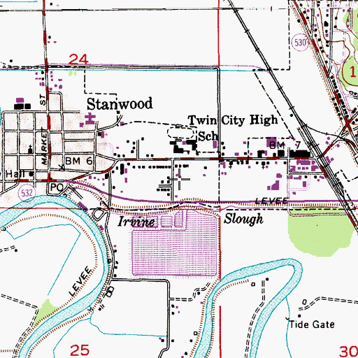 Topographic Map of Stanwood Early Learning Center, WA