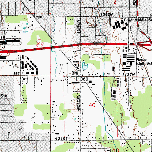 Topographic Map of Kidzone Learning Center, WA