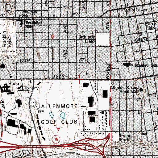 Topographic Map of Sunrise Early Education Center I, WA