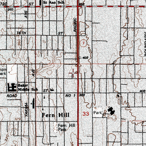 Topographic Map of Tender Heart Learning Center III, WA