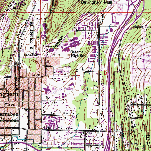 Topographic Map of Blossom Child Care and Learning Center, WA