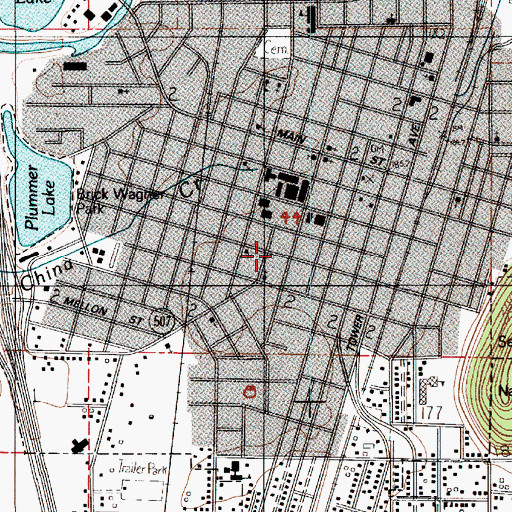 Topographic Map of Centralia College Child Development Center, WA