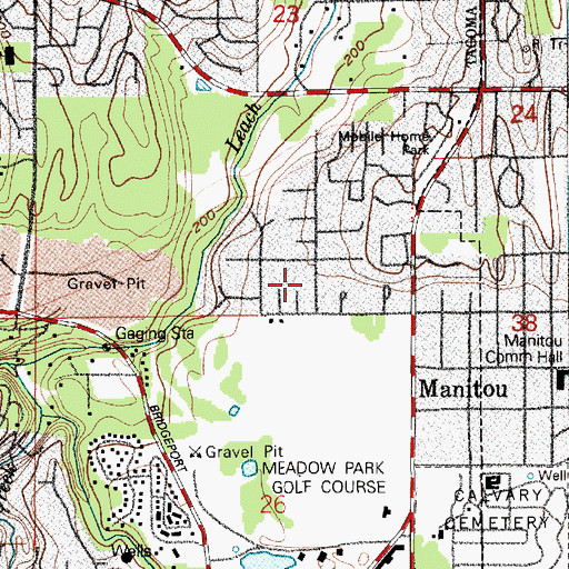 Topographic Map of In His Hands Learning Center - Tacoma, WA