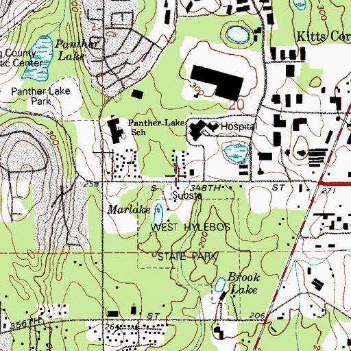 Topographic Map of La Petite Academy Federal Way, WA