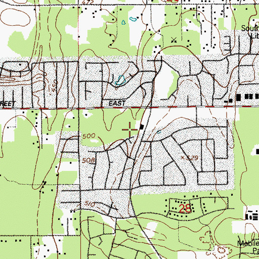 Topographic Map of La Petite Academy, WA