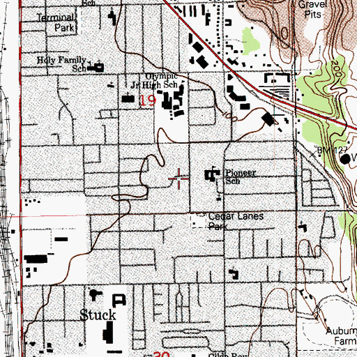 Topographic Map of Promiseland Christian Learning Center, WA