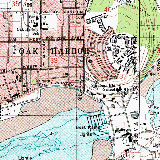 Topographic Map of Whidbey Island Campus Toddler Learning Center, WA