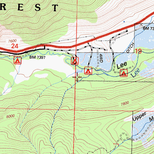 Topographic Map of Gibbs Canyon, CA
