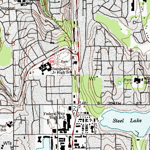 Topographic Map of Smart Start Daycare and Preschool, WA