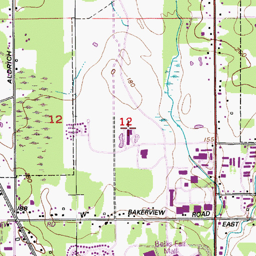Topographic Map of Whatcom Community College Child Development Center, WA