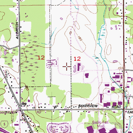 Topographic Map of Whatcom Community College Roe Studio, WA