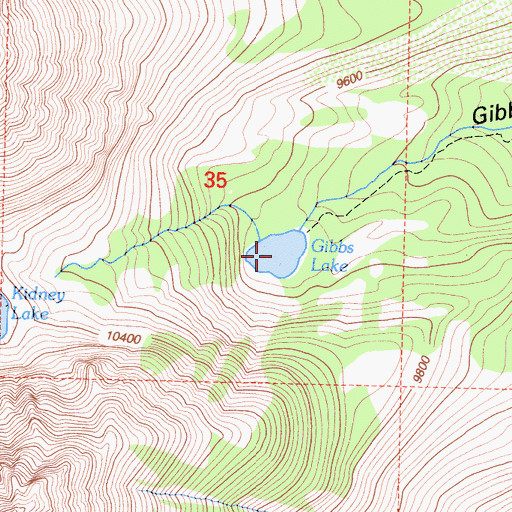 Topographic Map of Gibbs Lake, CA