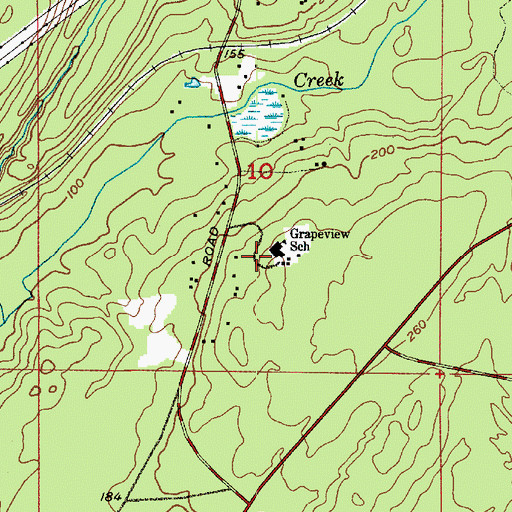 Topographic Map of Grapeview School, WA