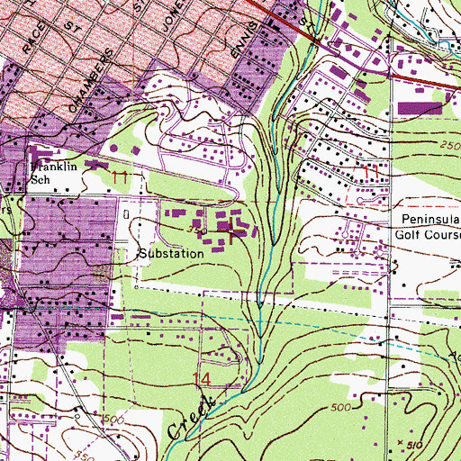 Topographic Map of Peninsula College Business and Computer Laboratory Building, WA