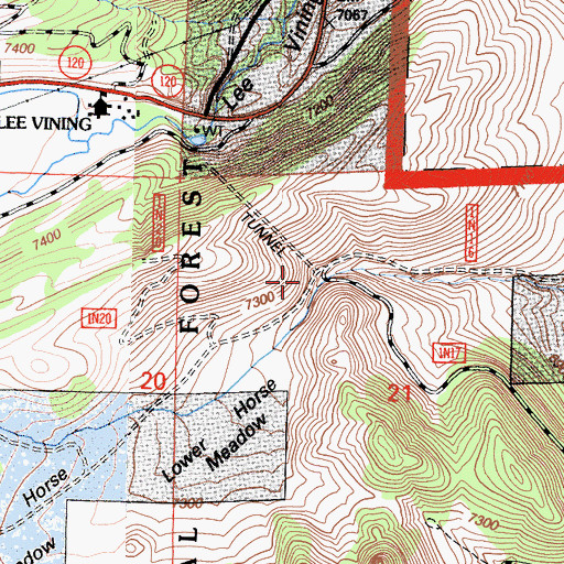 Topographic Map of Gibbs Siphon, CA