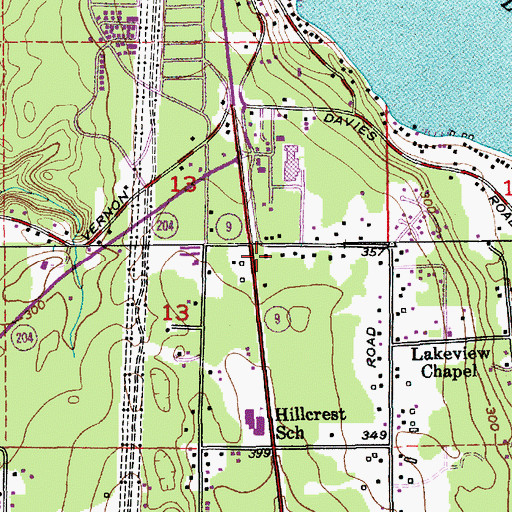 Topographic Map of Lake Stevens Transit Center, WA