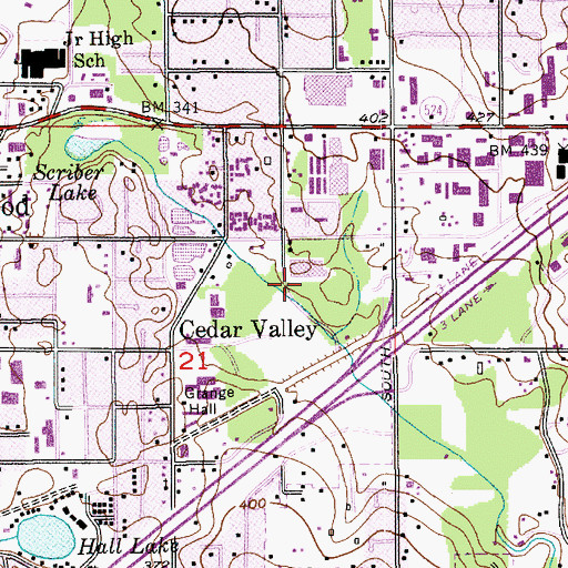 Topographic Map of Lynnwood Transit Center, WA