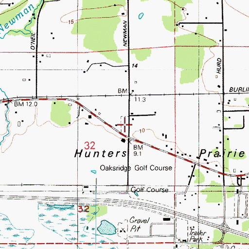 Topographic Map of Elma Catholic Cemetery, WA