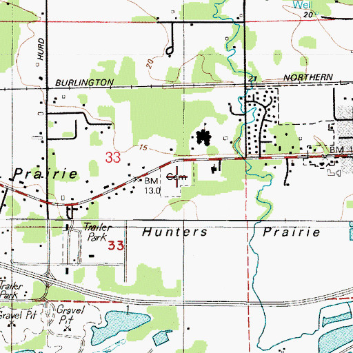 Topographic Map of Masonic Cemetery, WA
