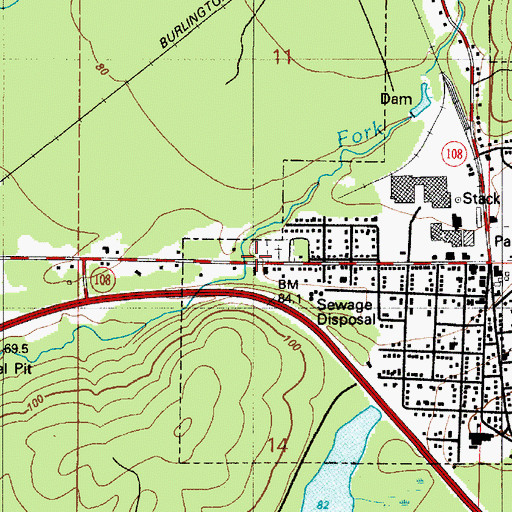 Topographic Map of McCleary Pythian Cemetery, WA