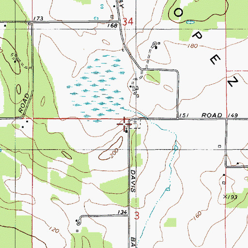 Topographic Map of Lopez Union Cemetery, WA