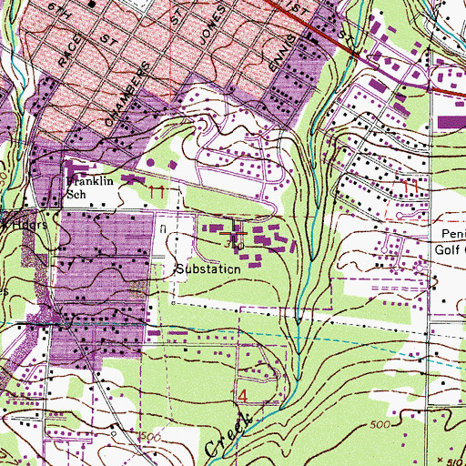Topographic Map of Peninsula College Library, WA