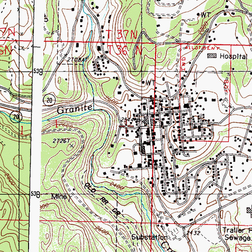 Topographic Map of Stonerose Interpretive Center Eocene Fossil Site, WA