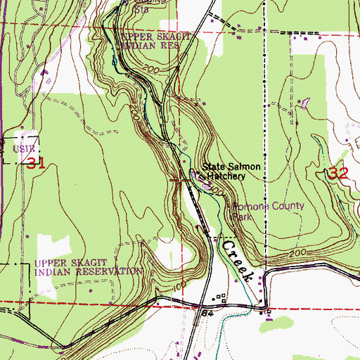 Topographic Map of Samish Hatchery, WA